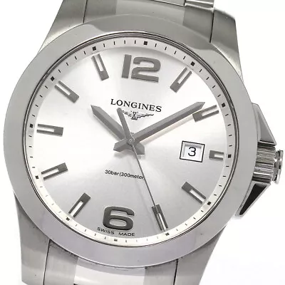 LONGINES Conquest L3.759.4 Date Silver Dial Quartz Men's Watch_797420 • $604.01