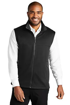 Port Authority F906 Mens Sleeveless Collective Smooth Fleece Vest With Pockets • $29.88