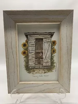 Outhouse Picture By  Martha Hinson Sunny Side Down Framed Wall Decor • $7
