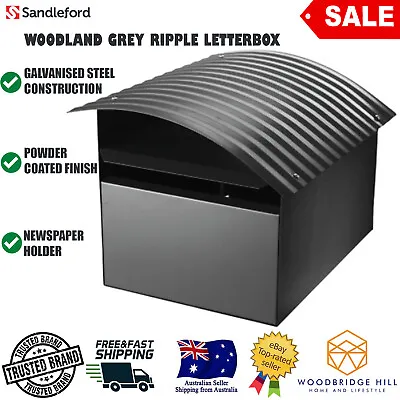 $70.96 • Buy Sandleford Woodland Grey Ripple Galvanised Steel Letterbox Mailbox