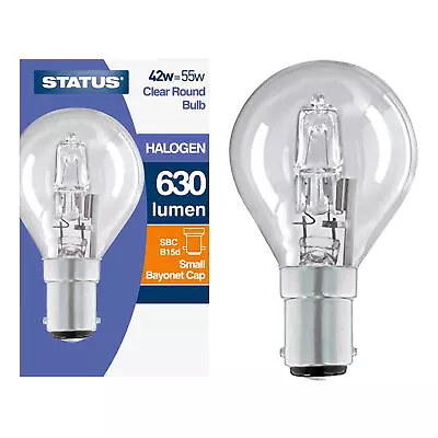 £3.75 • Buy 2 X Halogen Energy Saving 42W = 55W SBC B15 Golf Ball Dimmable Light Bulbs