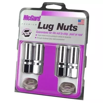 McGard 63001 Hex Lug Nut Pkg/4 7/16-20 Ctr.Washer X-Long Shk 2.475 Oal-Chrome • $36.74