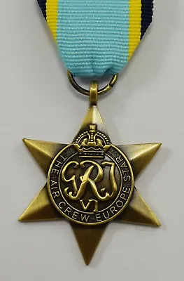 British World War 2 Replica Service/Campaign Medal AIR CREW EUROPE STAR WW2 • £8.99