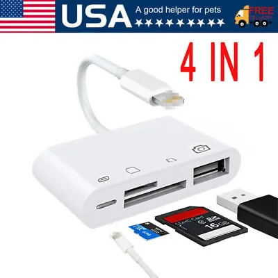 USB To Card Reader Adapter USB Camera Micro SD Memory Slot For IPhone IPad IPod • $9.99