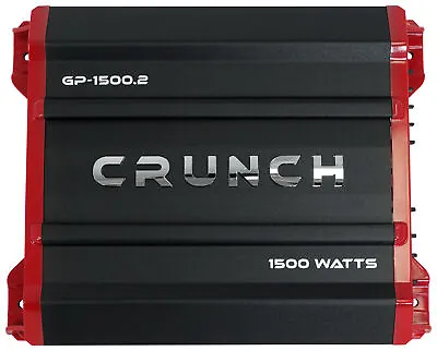 Crunch GP-1500.2 1500 Watt 2 Channel Car Audio Amplifier Stereo Amp Bridgeable • $59.48