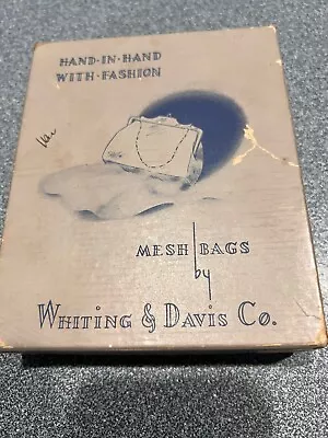 Vintage Art Deco Mesh Bag Purse With Original Box Whiting And Davis 6158-1 • $26