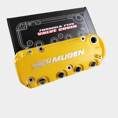 Yellow MUGEN Sty Racing Engine Valve Cover For Honda Civic D16Y8 D16Y7 VTEC SOHC • $121.49