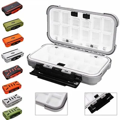 $21.46 • Buy Sealed Waterproof Fishing Tackle Box Plastic Double-sided Lure Storages Box AU