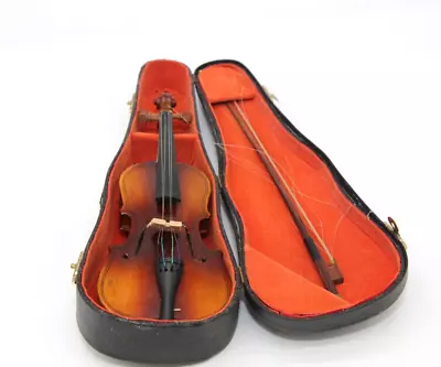 Miniature Authentic Models Violin (9 ) With Bow And Case • $18.50