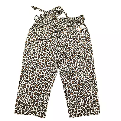 Michael Kors Leopard Print Paper Bag Pants Women Plus Size 3X Caramel Cropped • $17.50