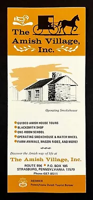 1960s Strasburg PA Amish Village Inc Dutch Village Tours Vintage Travel Brochure • $12.50