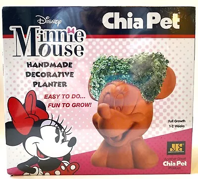 Disney Minnie Mouse Chia Pet Decorative Pottery Planter (Sealed Box 2014) • $14.99