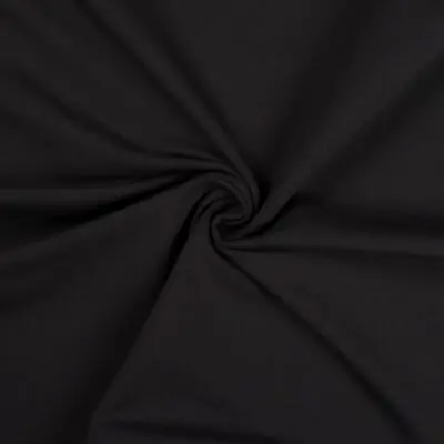 Cotton Jersey Spandex Stretch Dress Fabric Material - CHARCOAL • £1.99