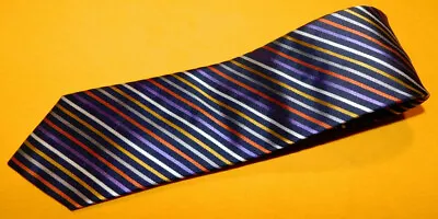 Men's Bugatchi Made In Italy Multi Color Striped Tie - Ties - Designer Ties. • $29.99