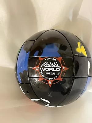 Vintage 1982 Rubik's World Globe Puzzle Sphere Round • $15.99