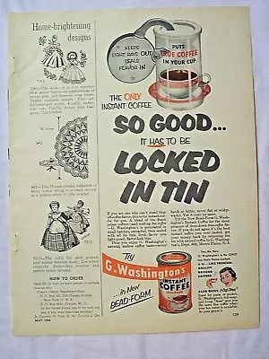 1954 Magazine Advertisement Page For G. Washington's Instant Coffee Vintage Ad • $8.49