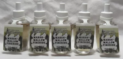 Bath & Body Works Wallflower Fragrance Refill Bulb Lot Of 5 MARSHMALLOW FIRESIDE • $49.88