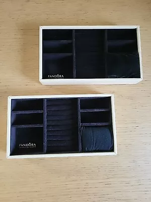 2 Leather Bound PANDORA Jewellery Organization Box • £10