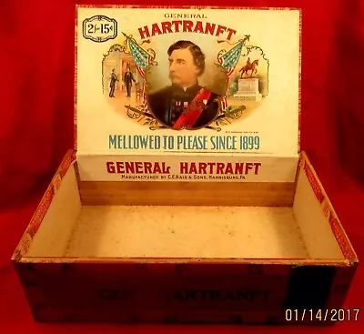 C1900  General Hartranft Cigar Box Civil War - Governor Pa     EX RARE  Label • $195