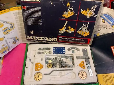 £29.99 • Buy 1971 Meccano Set No 1 Liverpool 160030 INCOMPLETE SET Old Instructions + Box