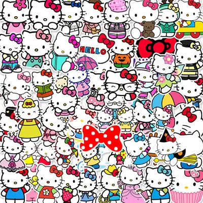 50pcs Hello Kitty Cartoon Waterproof Skate Phone XBox PS5 Vinyl Stickers • $4.99