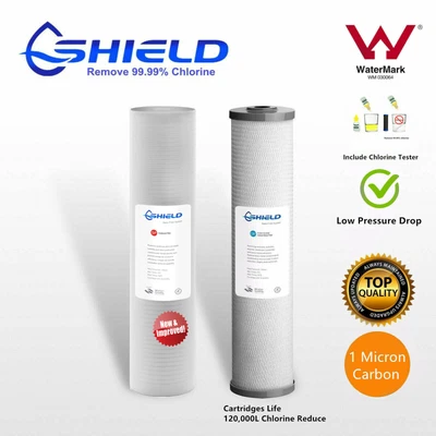 $82.50 • Buy 20  X 4.5  Whole House Big Blue Water Filter Cartridges  Sediment Coconut Carbon