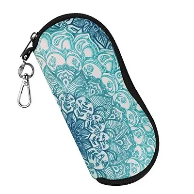 Glasses Case Bag Sunglass Protector Eyeglass Zipper With Carabiner Soft Case • $8.89