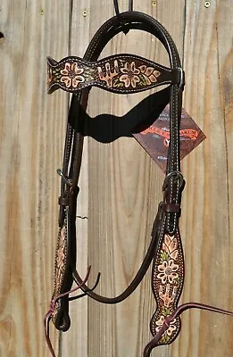 Circle Y Dogwood Desert Browband Headstall - Tie Ends • $108.99