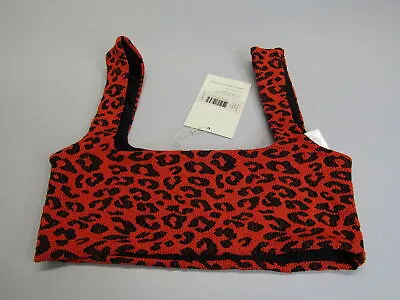 Mara Hoffman Women's Bikini Top Black/Red Size Large Raina Full Circle • $24.99