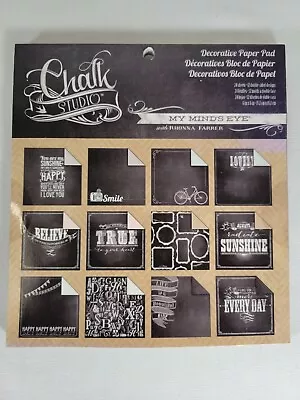 My Mind's Eye: Chalk Studio 6x6  Paper Pad 24 Sheets New. Craft Scrapbooking • $6.99