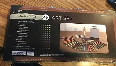 Master's Touch 46 Piece Drawing Art Set Fine Art Set - Leather Wood Case 1750256 • $29.99