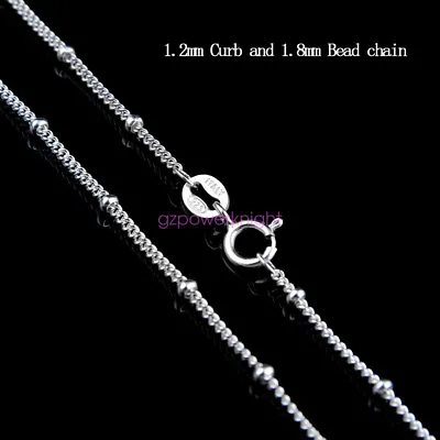 Genuine 925 Sterling Silver Necklace Trace Chain 16-28  Stamped Italy Lady Gift • £11.01