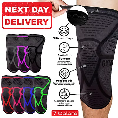 £4.14 • Buy Knee Support Compression Sleeve Brace Corrector Arthritis Pain Relief Gym Patela