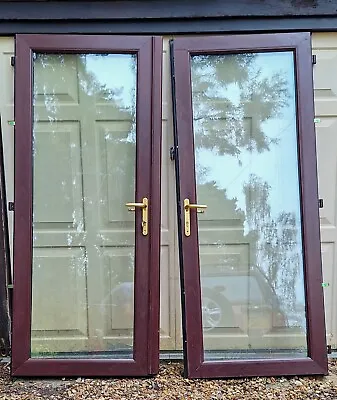 £9.99 • Buy UPVC French Patio Double Glazed Double Doors With Frame Never Exposed To Weather