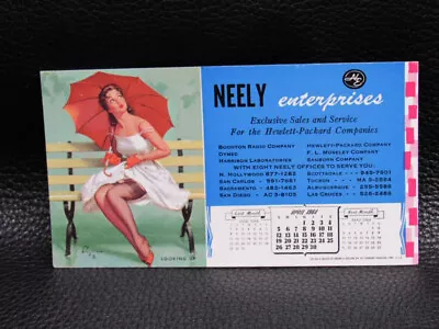 Pinup Girl Calendar Ink Blotter Elvgren Neely Enterprises April 1964 • $12.95