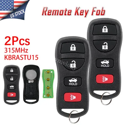 2X Remote Control Key Fob 4B For Infiniti G35 I35 QX56 2004 2005 2006 KBRASTU15 • $10.49