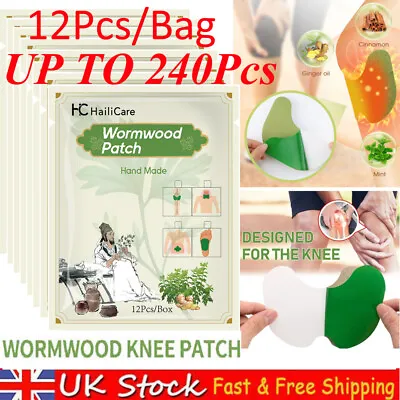 240~Wellnee Knee Pain Relief Patches Wormwood Sticker Neck Waist Joint Ache Pads • £33.95