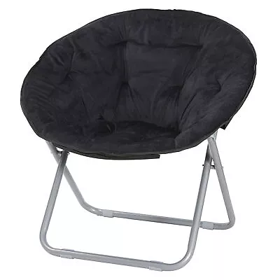 Oversized Moon Saucer Chair Seat Stool Soft Folding Home Living Room Sofa Black • $38.58