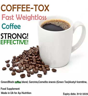 28 Day- Fast Weight Loss Slimming Fat Burn Strong Keto Style Coffee-tox Drink • £14.99