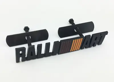 Matte Black RALLIART GRILL Badge EMBLEM BADGE Fit MITSUBISHI MODELS LANCER EVO • $11.99