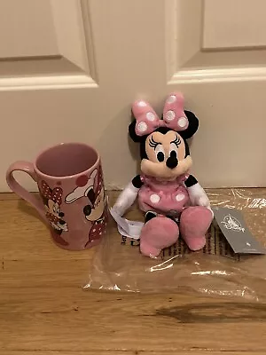 Disney Minnie Mouse Soft Toy Mini Bean Bag Bundle & Mug Set - Brand New ✅✅ • £14.95