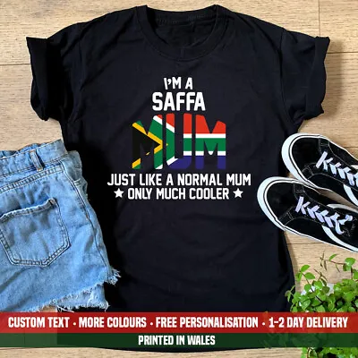 Ladies I'm A Saffa Mum Much Cooler T Shirt South African Christmas Birthday Gift • £13.99