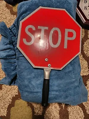 Metal SCHOOL CROSSING GUARD Stop Sign With Handle Reflective • $79.99