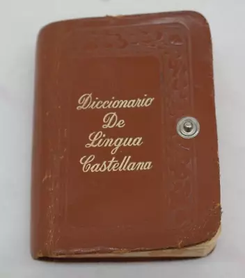 Vintage Spanish English Mini Dictionary Leather By Burgess & Bowes    S1 • $25.19