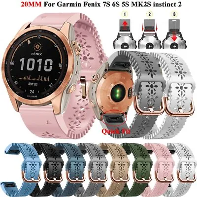 20mm Quickfit Lace Strap For Garmin Fenix 6S Pro 7S 5S MK2S Silicone Watch Band • $14.93