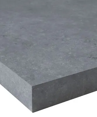 Brazillia Grey Stone 40mm Square Edge Laminate Kitchen Worktop + Edging Strip • £120