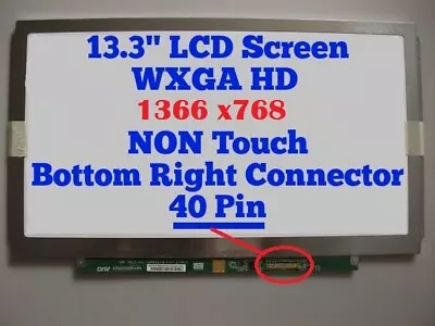 N133BGE-L41 Laptop Led LCD Screen 13.3  HD 1366x768 40 Pin • $59