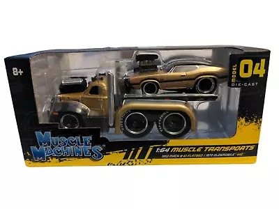 Muscle Machines 1:64 Muscle Transports 1953 Mack B - 61 Flatbed/ 1970 Olds 442 • $12.89