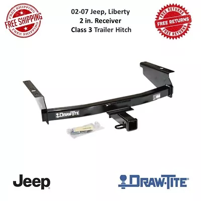 Draw-Tite 75128 Trailer Hitch Class III 2 In. Receiver For 02-07 Jeep Liberty • $221.15