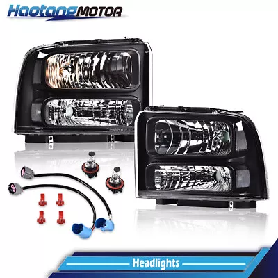 Fit For 1999-2004 Ford Super Duty F250 F350 Excursion Conversion Headlights Lamp • $66.99